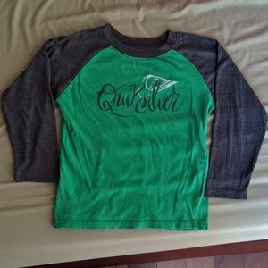 Green Quiksilver Boys 4T Long Sleeve Shirt
